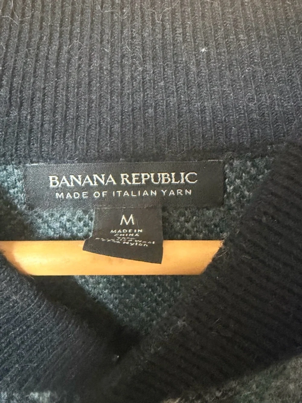 Banana Republic Gray & Green Plaid Button Cardigan